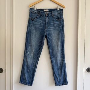Madewell Rivet & Thread Distressed Cropped Denim Jeans size 30
